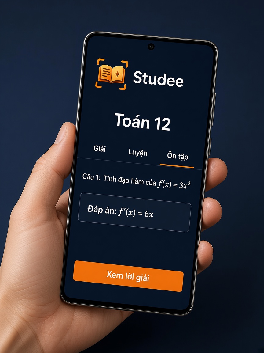 Studee trên Android — màn hình giải đề